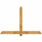 Ekena Millwork Eugene Rough Sawn Timber Gable Bracket, Western Red Cedar, 60"W x 40"H x 2"D x 4"F, 16/12 Pitch GBW060X40X0204EUG00RWR - alternate 1